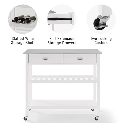 Mercury Row® Ansell Metal Kitchen Island & Reviews Wayfair